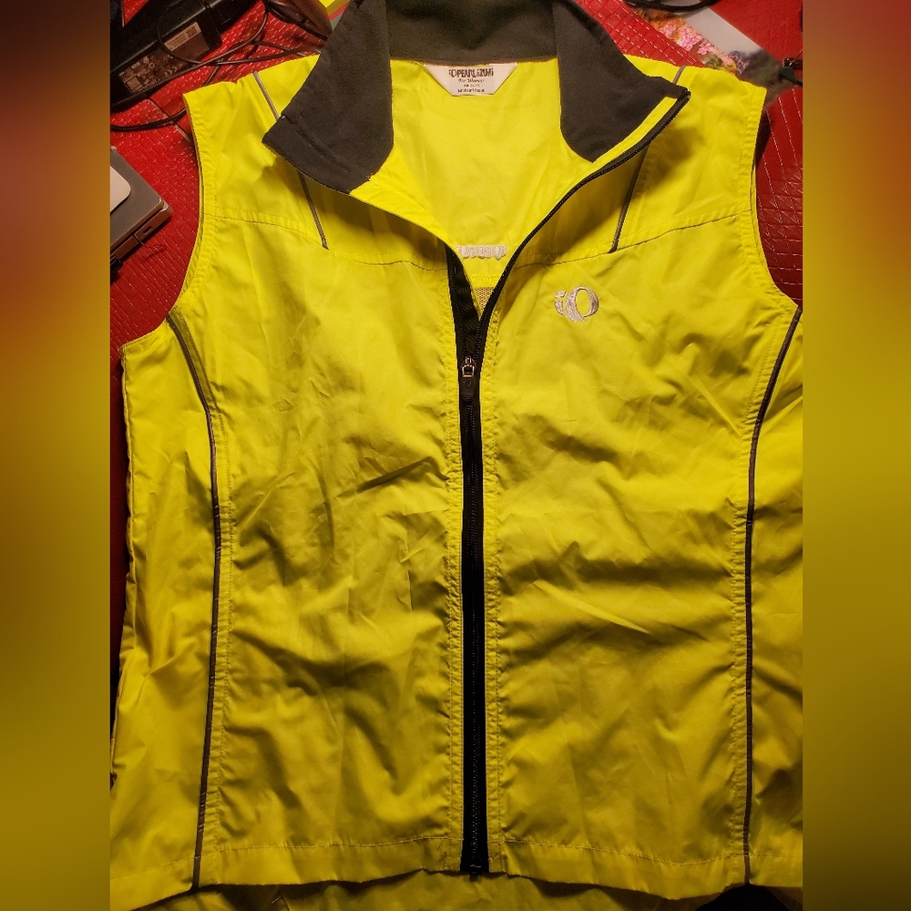 Pearl Izumi Cycling Vest Womens Medium,  Full Zip Yellow  Reflective